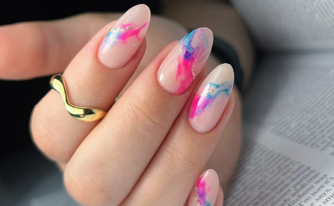 Dive Into the Tender Charms of Watercolor Nails